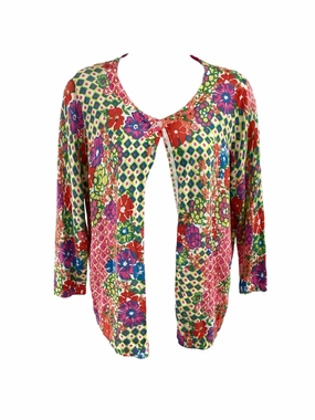 Talbots Women??s Multicolor Cardigan M Soft Layering Comfy Stretch Wear