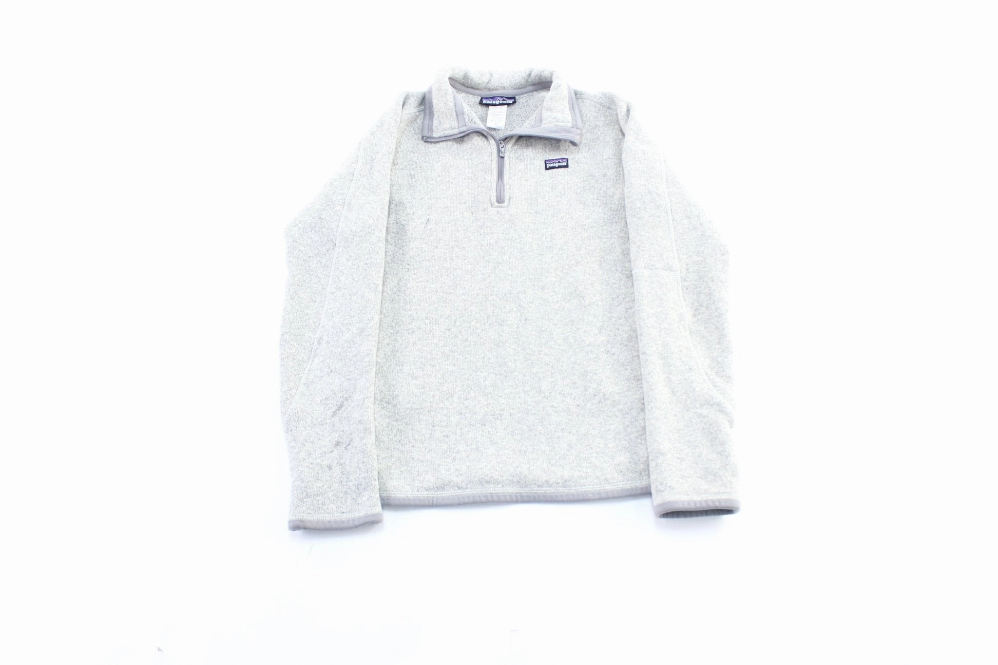 Women's Patagonia Logo Patch Grey Pullover Jacket Concentration