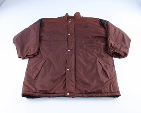 Versatile Piece 90's Adidas Embroidered Logo Burgundy & Black Jacket