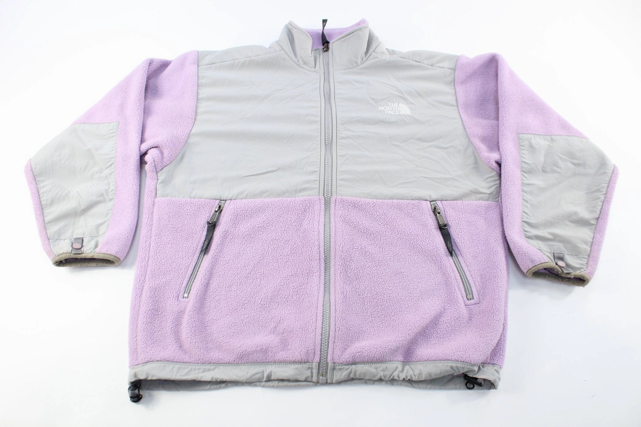 Category Youth Women's The North Face Embroidered Pink & Grey Zip Up Jacket