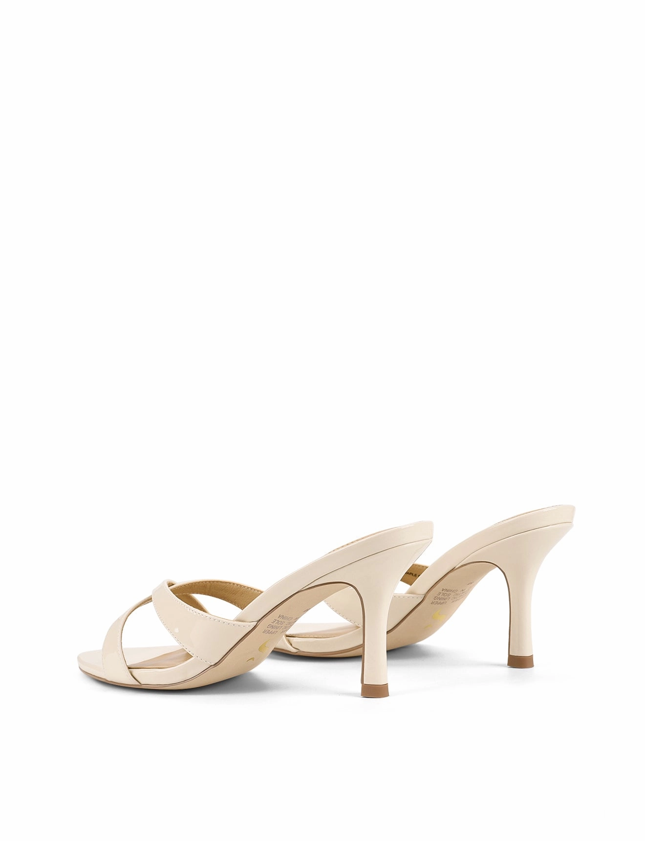 Maple Point Toe Mules - Cream White Patent Leather No Fuss Dressing Simple Foot Freedom