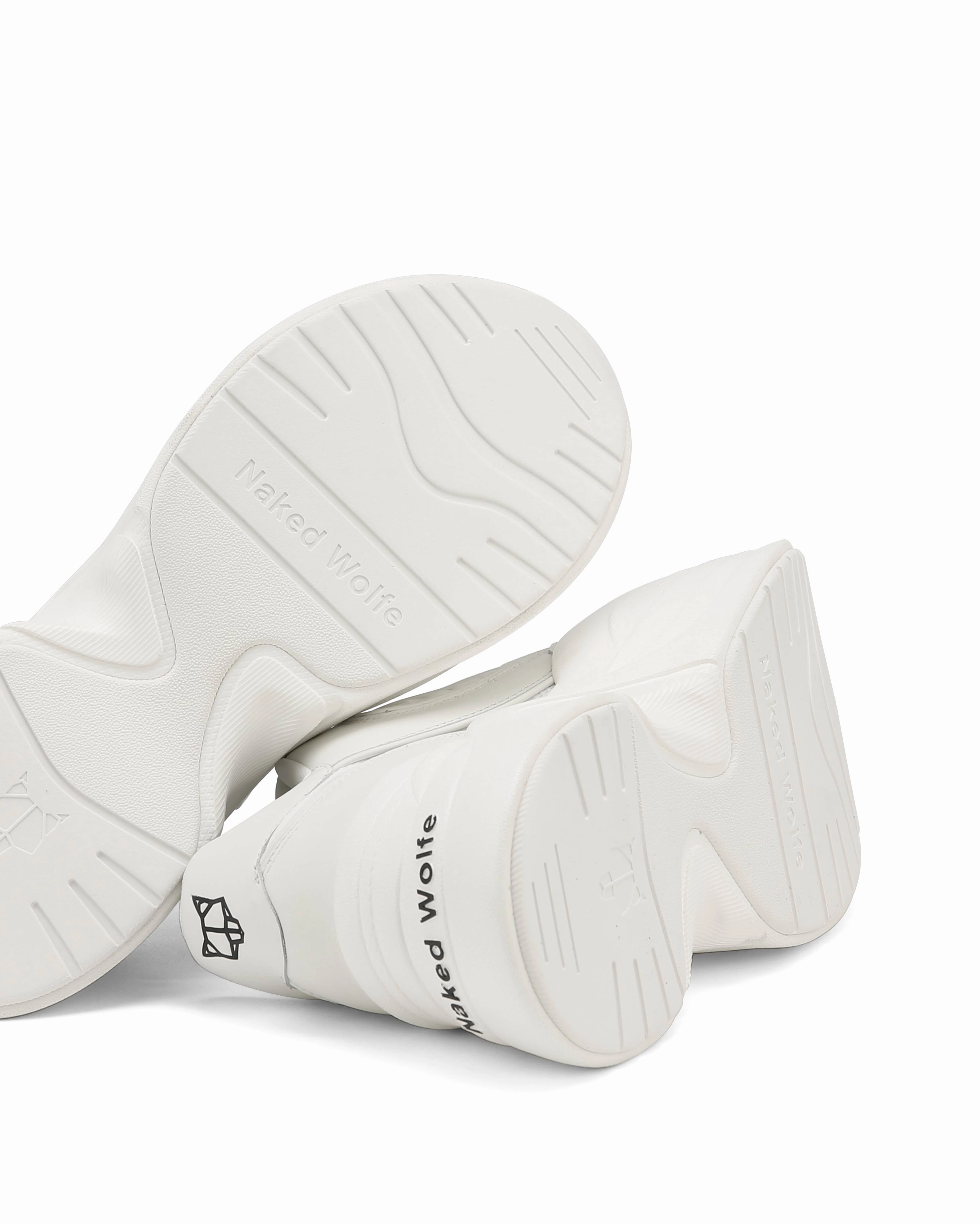 Temple White Leather Quiet Motion