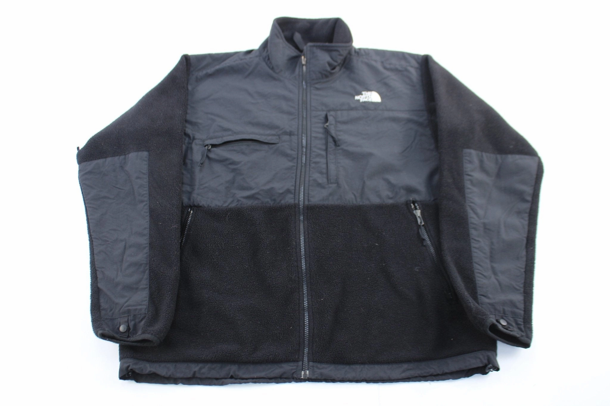 suitable for sports games shearling The North Face Embroidered Logo Black Denali Jacket