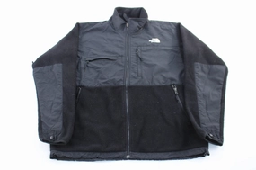 suitable for sports games shearling The North Face Embroidered Logo Black Denali Jacket