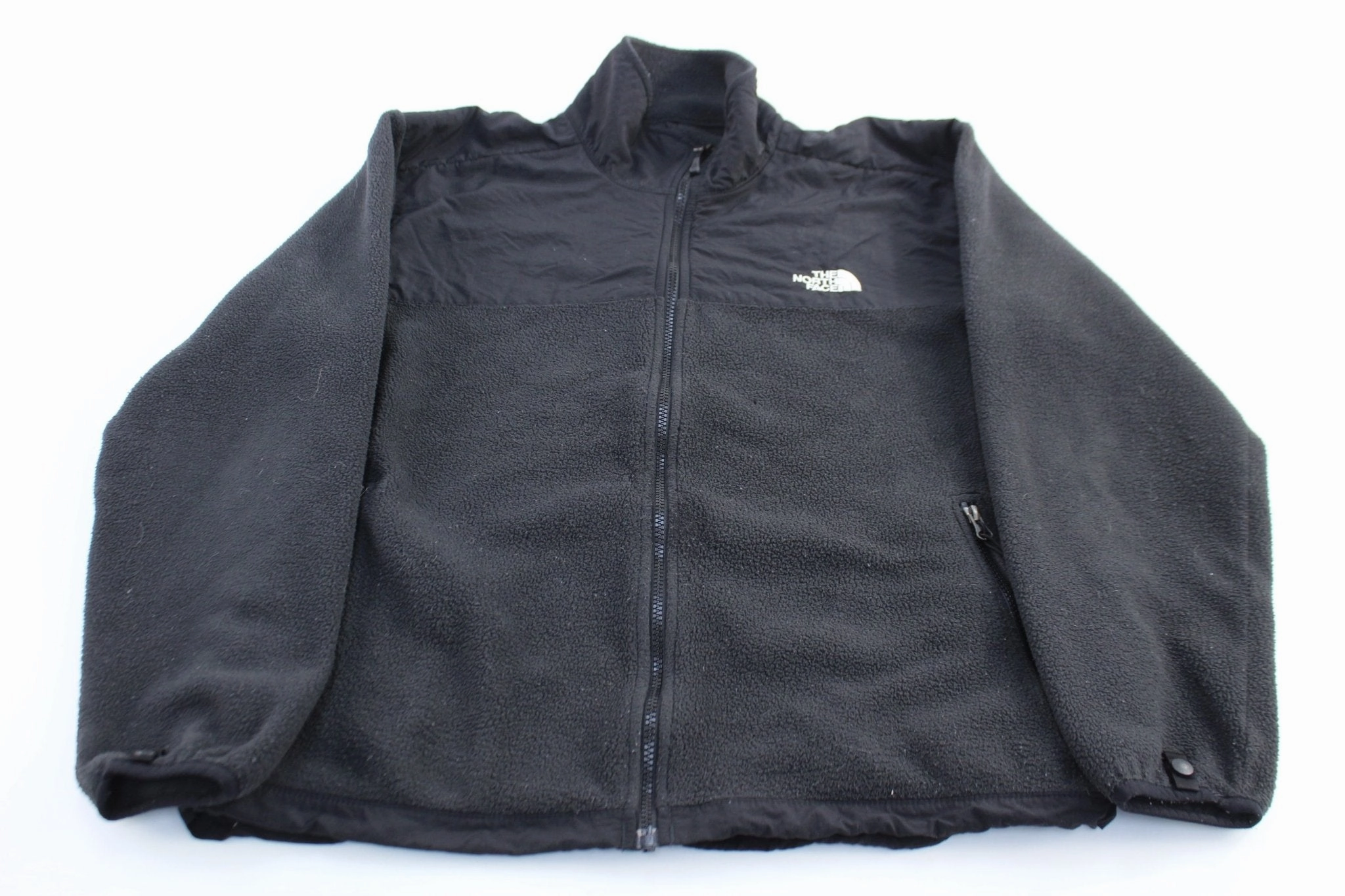 Schedule Touch The North Face Embroidered Logo Black Fleece Zip Up Jacket