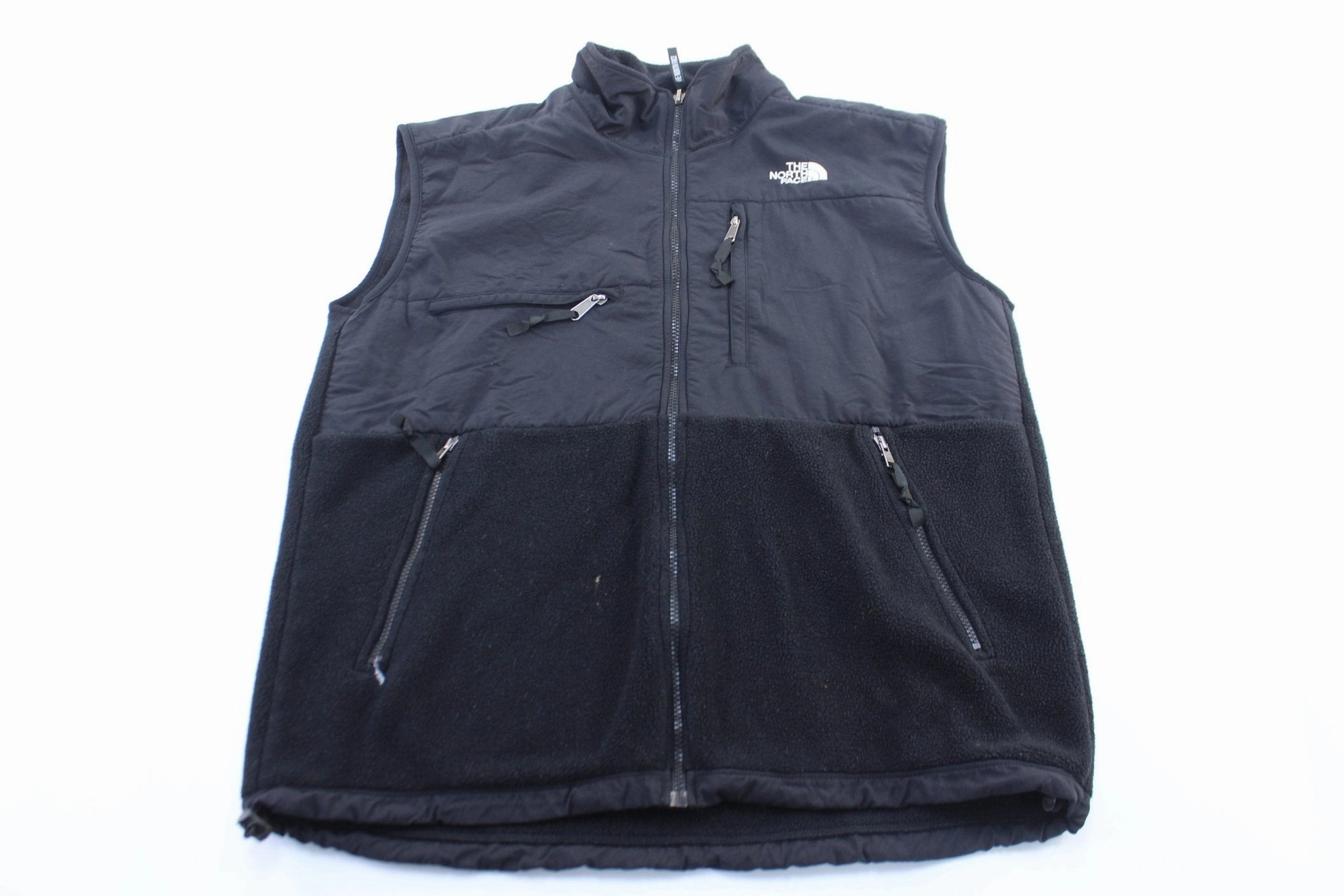 Cold-Weather Layer The North Face Embroidered Logo Black Zip Up Vest