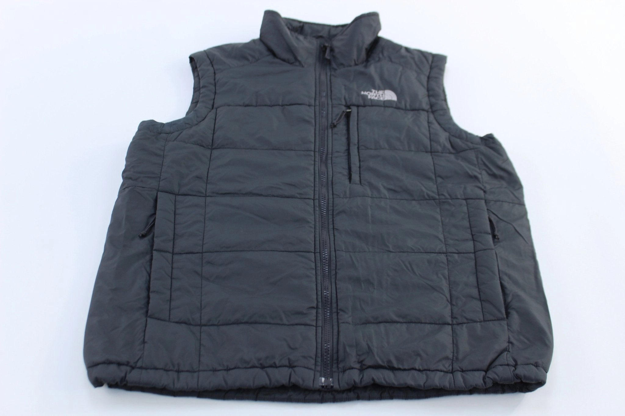 Embroidered Utility Core The North Face Embroidered Logo Black Zip Up Vest