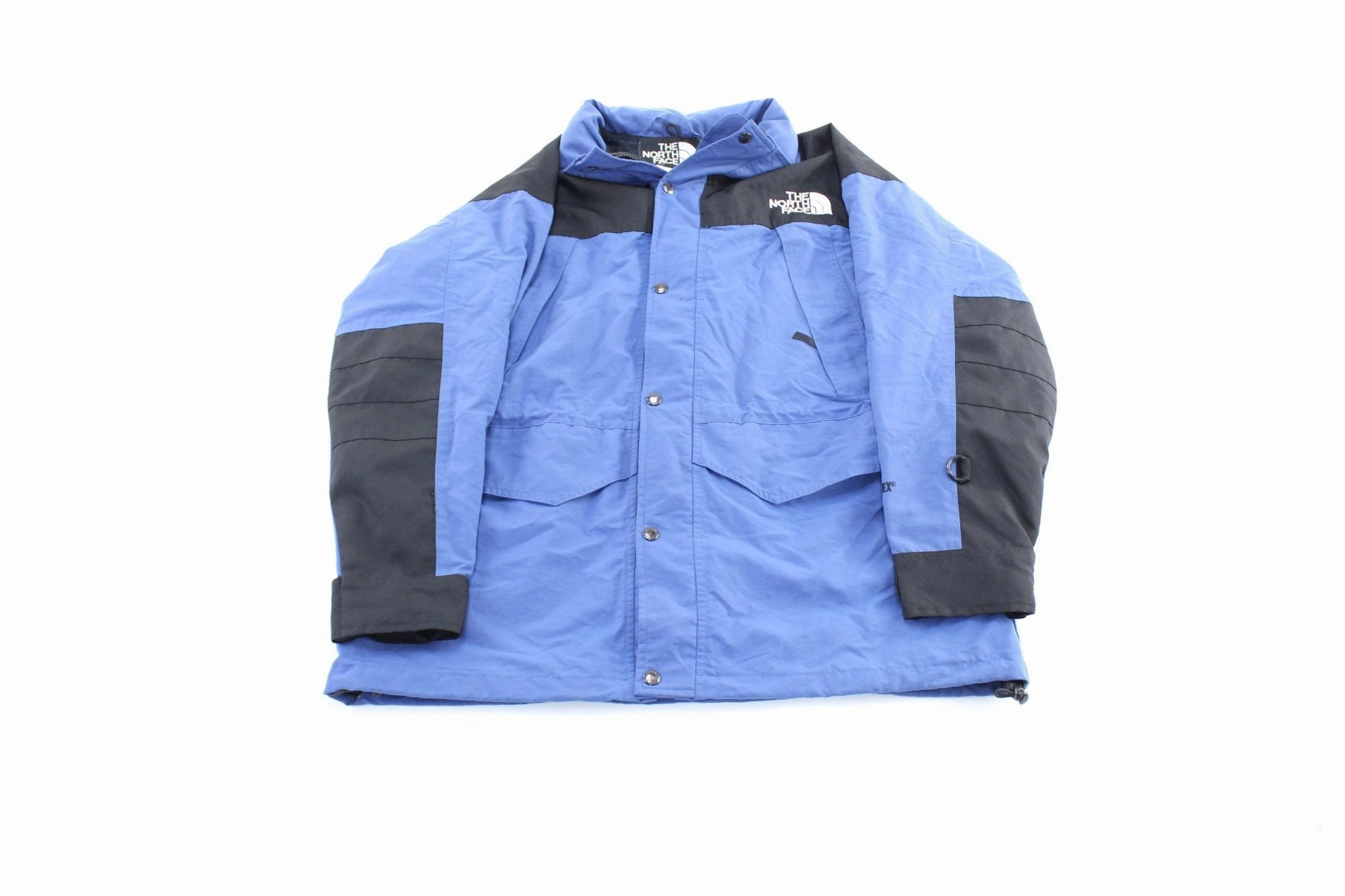 The North Face Embroidered Logo Blue & Black Gore-Tex Jacket suitable for casual sports Adventure Gear