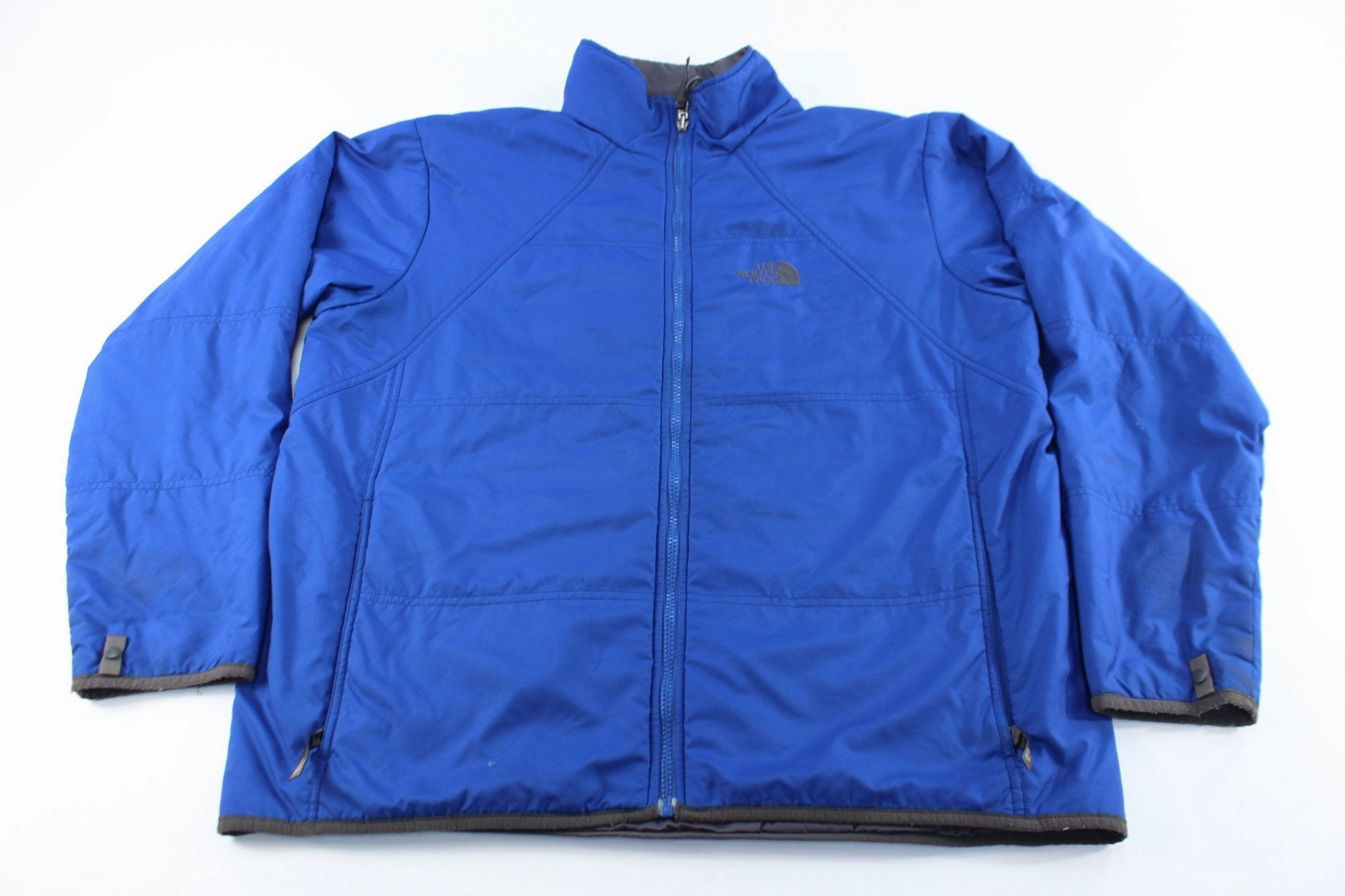 suitable for funerals Storm Layer The North Face Embroidered Logo Blue Zip Up Jacket