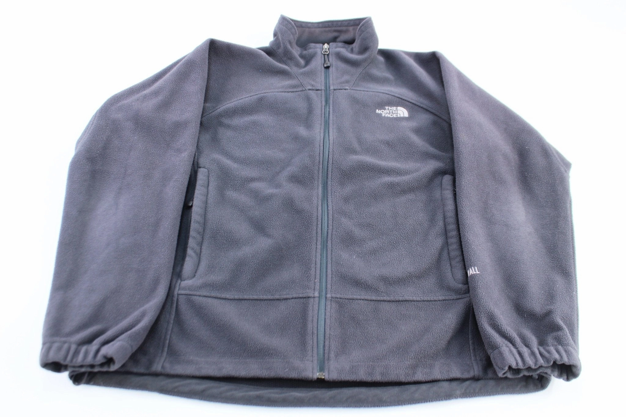 Conquer The North Face Embroidered Logo Grey Fleece WindWall Jacket