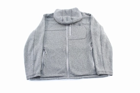 BondedFabric The North Face Embroidered Logo Grey Hooded Jacket