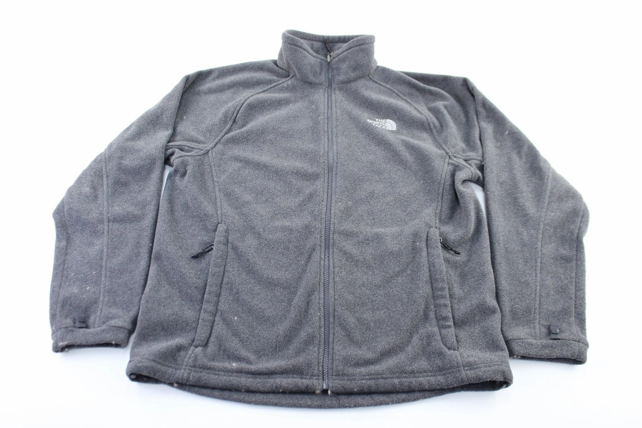 family trip The North Face Embroidered Logo Grey Zip Up Jacket