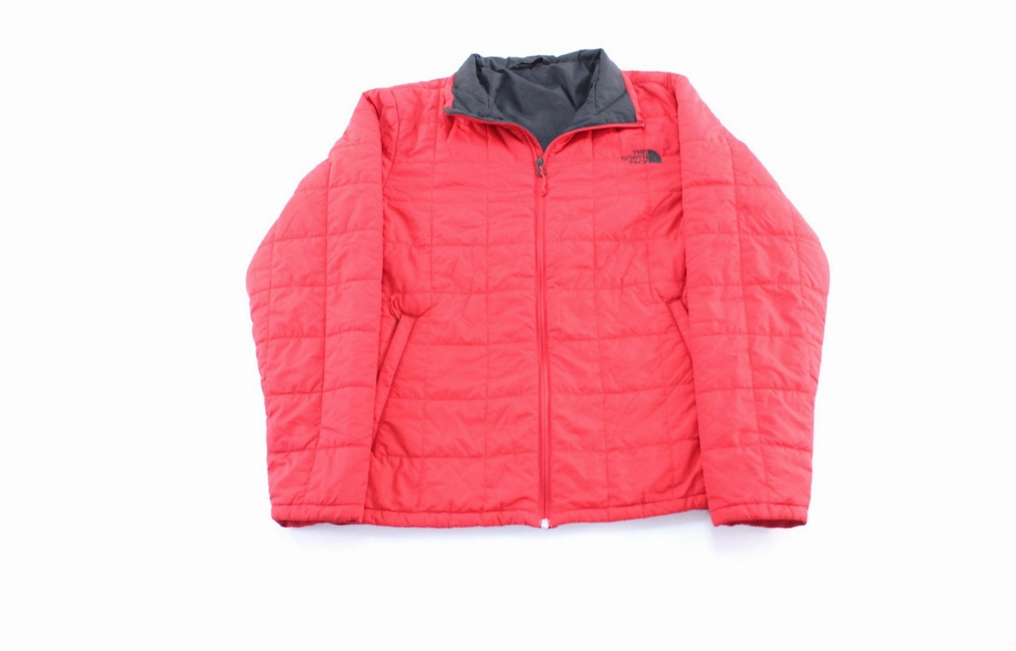 Date night The North Face Embroidered Logo Red Puffer Jacket
