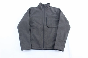 Softshell Fabric Technology The North Face Logo Dark Grey Zip Up Jacket