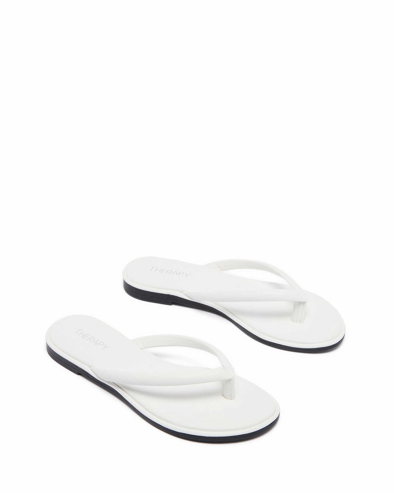 Theory Thong Sandal White Step Free Hiking Comfort
