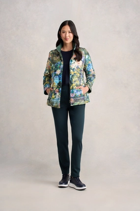 Landscape Puffer Jacket - Monet Garden Practical Design Casual City