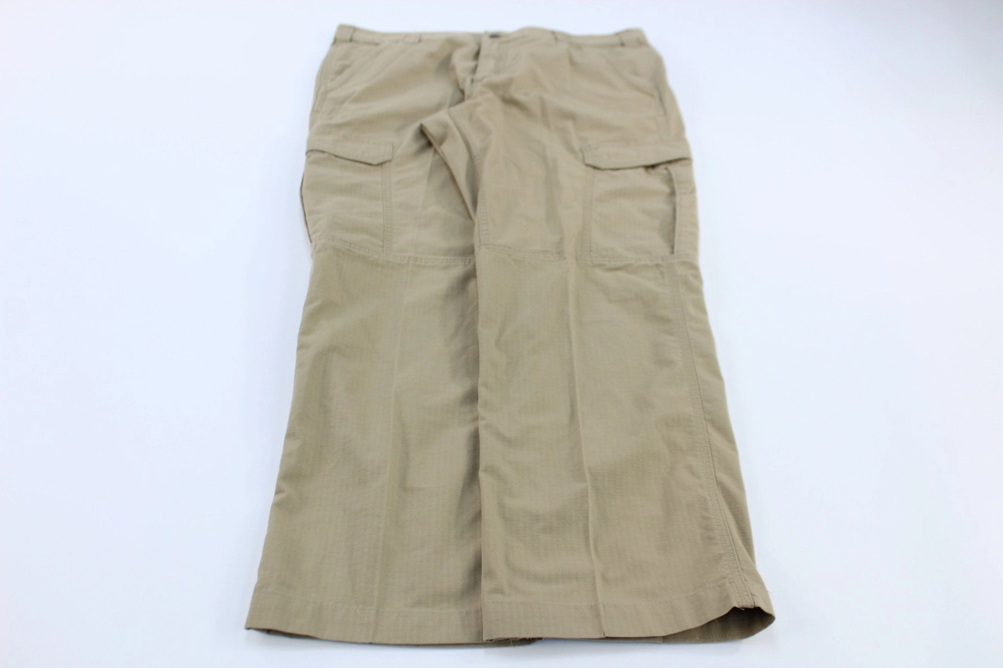 Carhartt Logo Patch Relaxed Fit Dark Khaki Pants Quick Move All Use