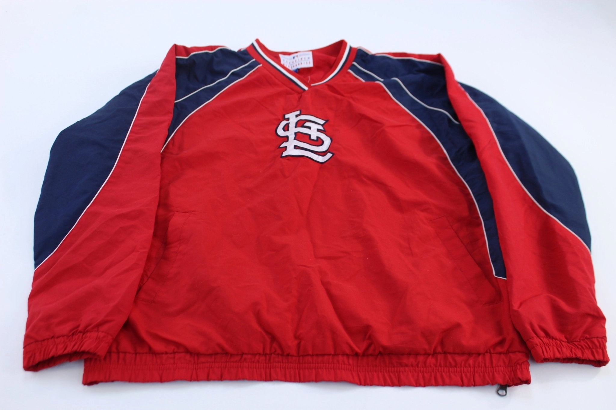 Ribbed Knit Cuffs St. Louis Cardinals Embroidered Windbreaker Pullover