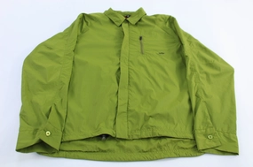 Oakley Embroidered Logo Green Windbreaker Jacket Advertise