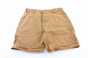 Rayon drape Slim Fit Design Carhartt Logo Patch Khaki Carpenter Shorts