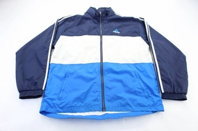 Built For Cold Youth Adidas Embroidered Logo Striped Zip Up Jacket