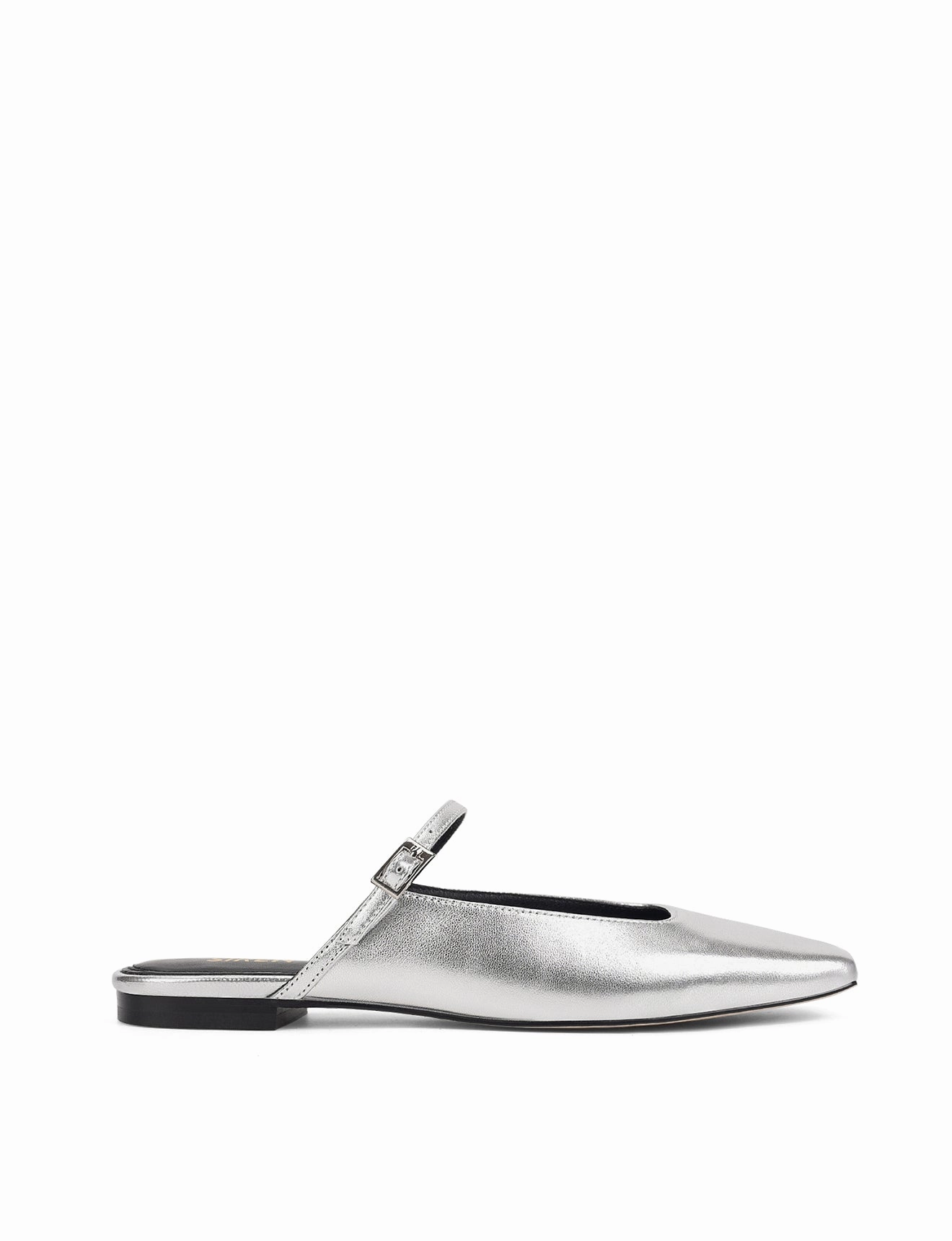 Photo Glow Light Step Xanthe Mary Jane Mules - Silver Metallic Leather