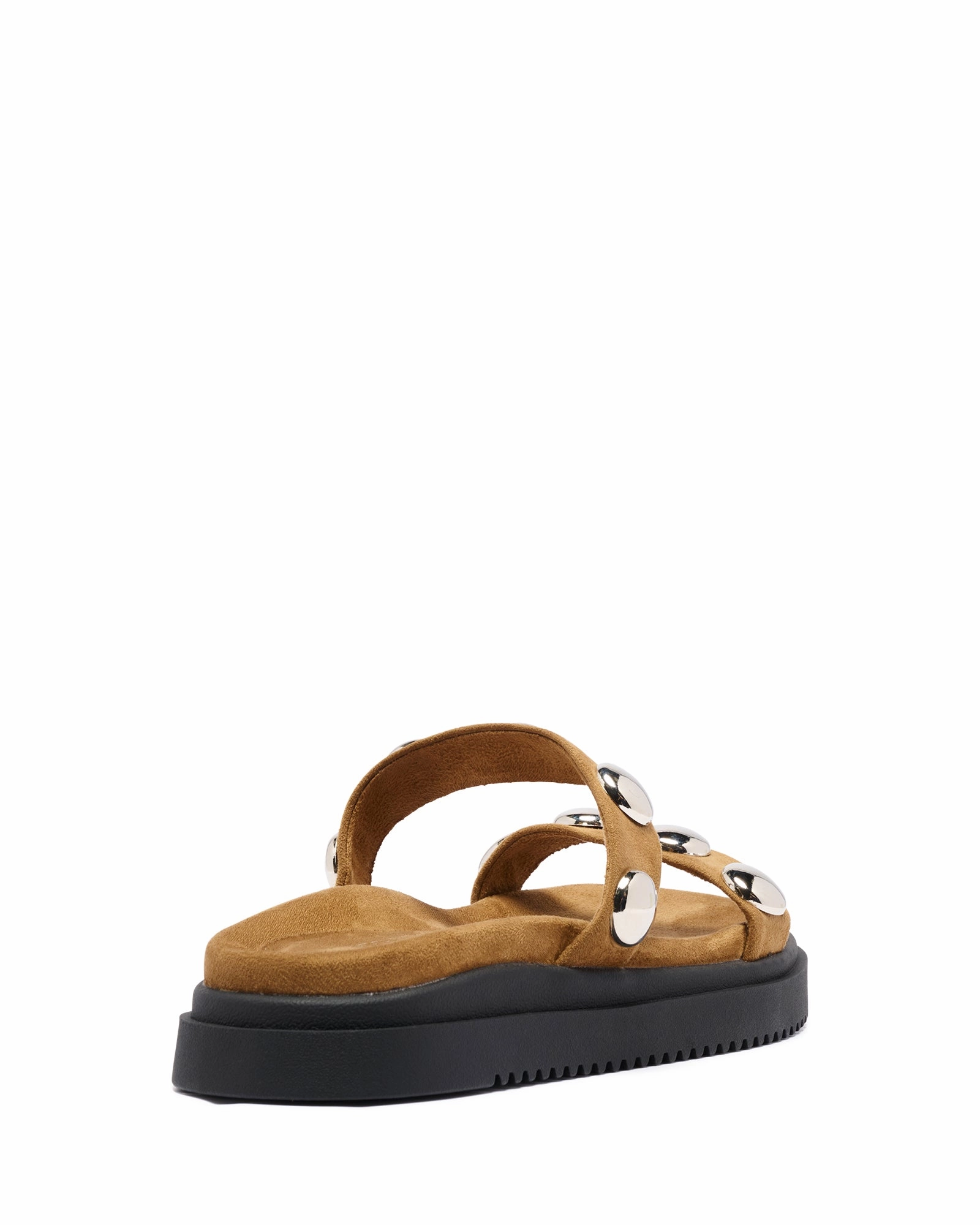 Flexible Sole Quick Release Buckle Mechanism Persona Sandal Toffee Suede