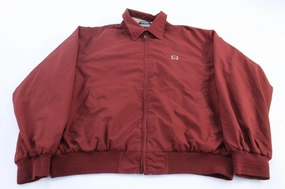 Tommy Hilfiger Embroidered Logo Burnt Red Golf Jacket Magnetic Closure System Recommendation