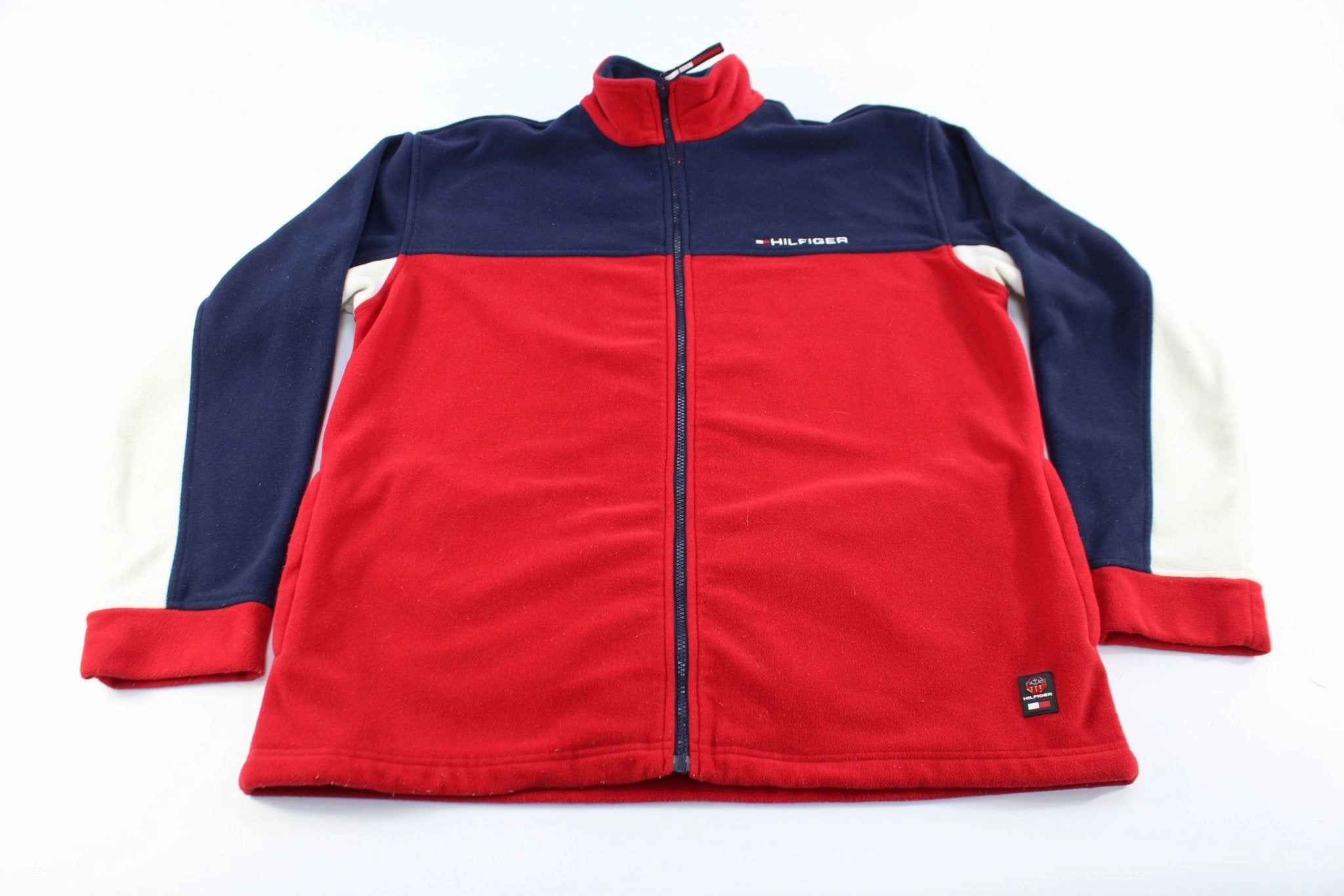 Tommy Hilfiger Embroidered Logo Fleece Zip Up Jacket Essential Warmth
