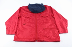 Insulated Lining Sort Tommy Hilfiger Embroidered Logo Red Zip Up Jacket