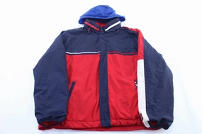 Tommy Hilfiger Red, Blue, & White Reversible Zip Up Jacket Innovate Refresh