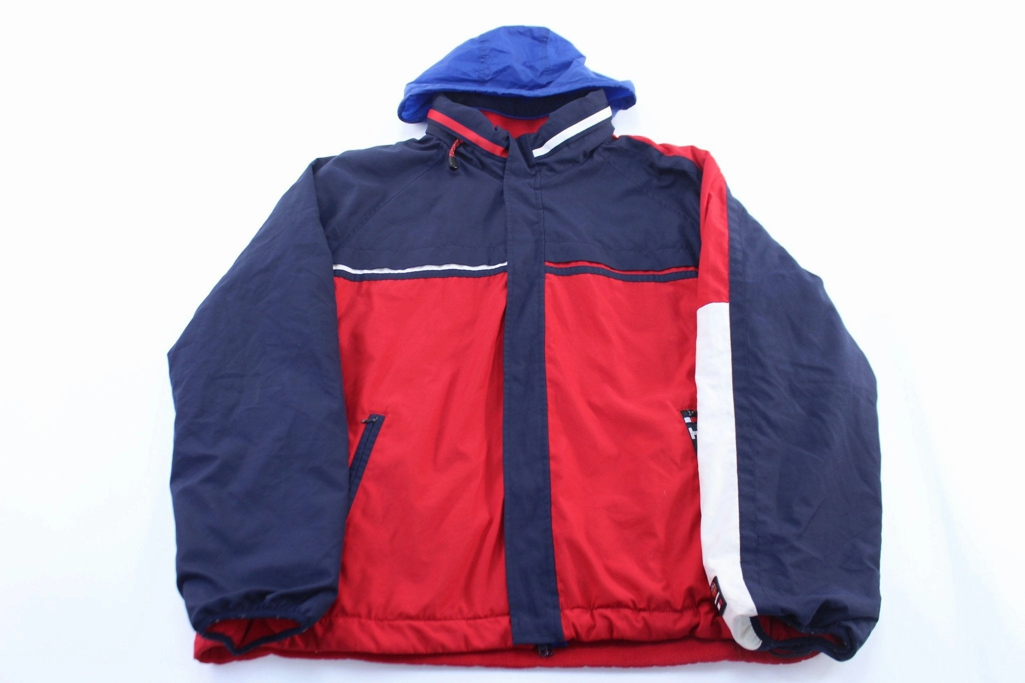 Tommy Hilfiger Red, Blue, & White Reversible Zip Up Jacket Innovate Refresh