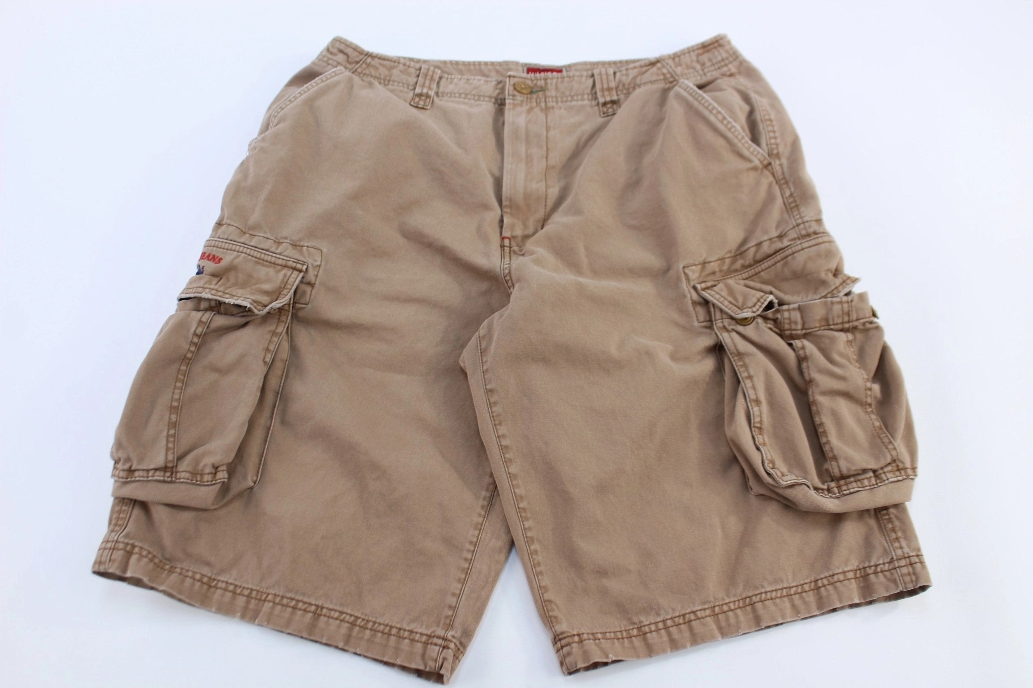 Practical Comfort Eco Friendly Dye Tommy Jeans Embroidered Khaki Cargo Shorts