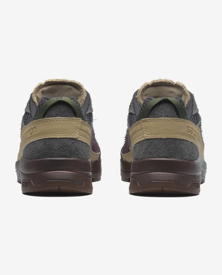 X-ALP Suede Plum Perfect/Nine Iron/Safari L47876200 running with a sports bra