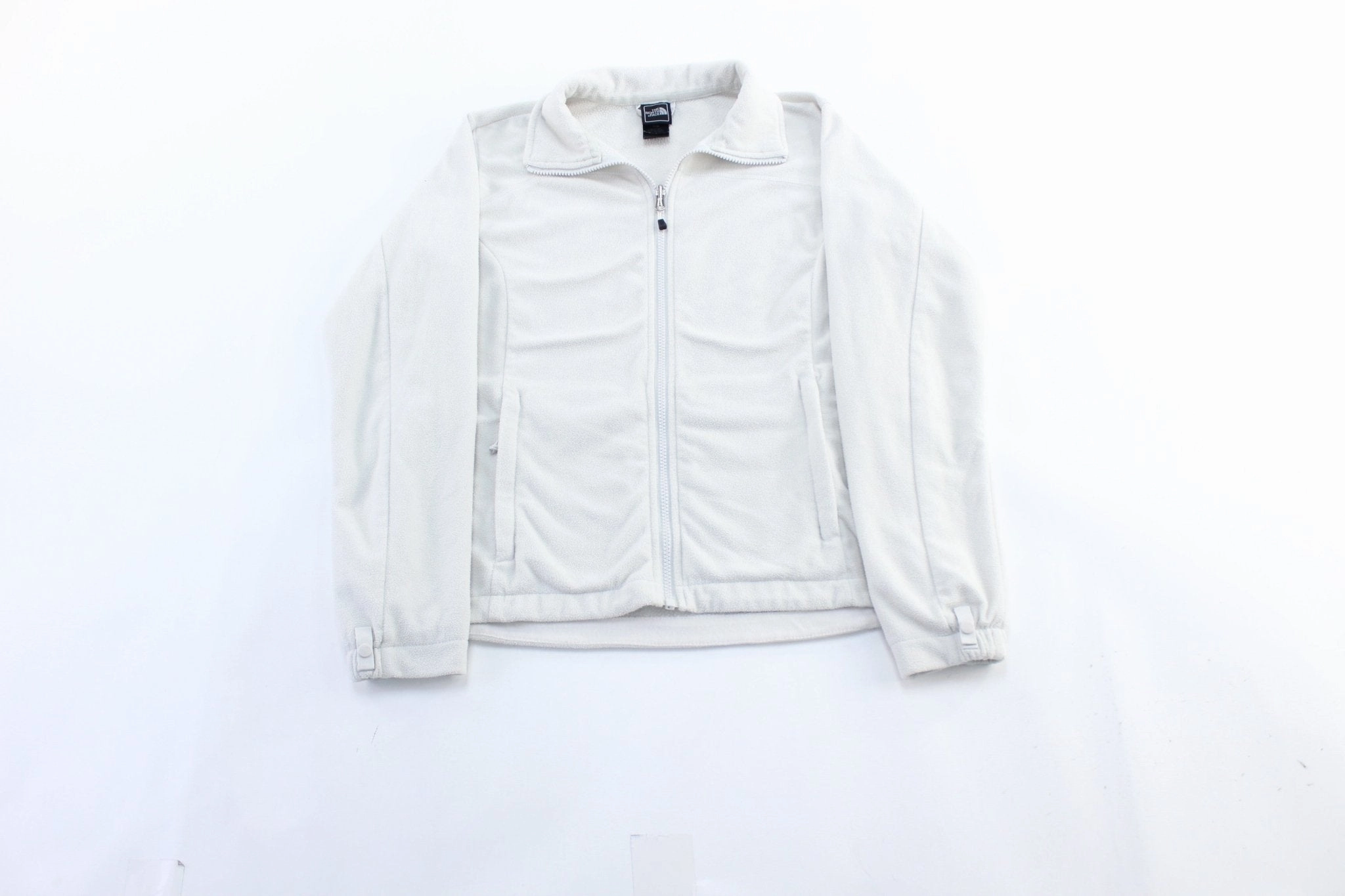 Women's The North Face Embroidered Logo White Zip Up Jacket High Visibility Elements Thermolite Insulation
