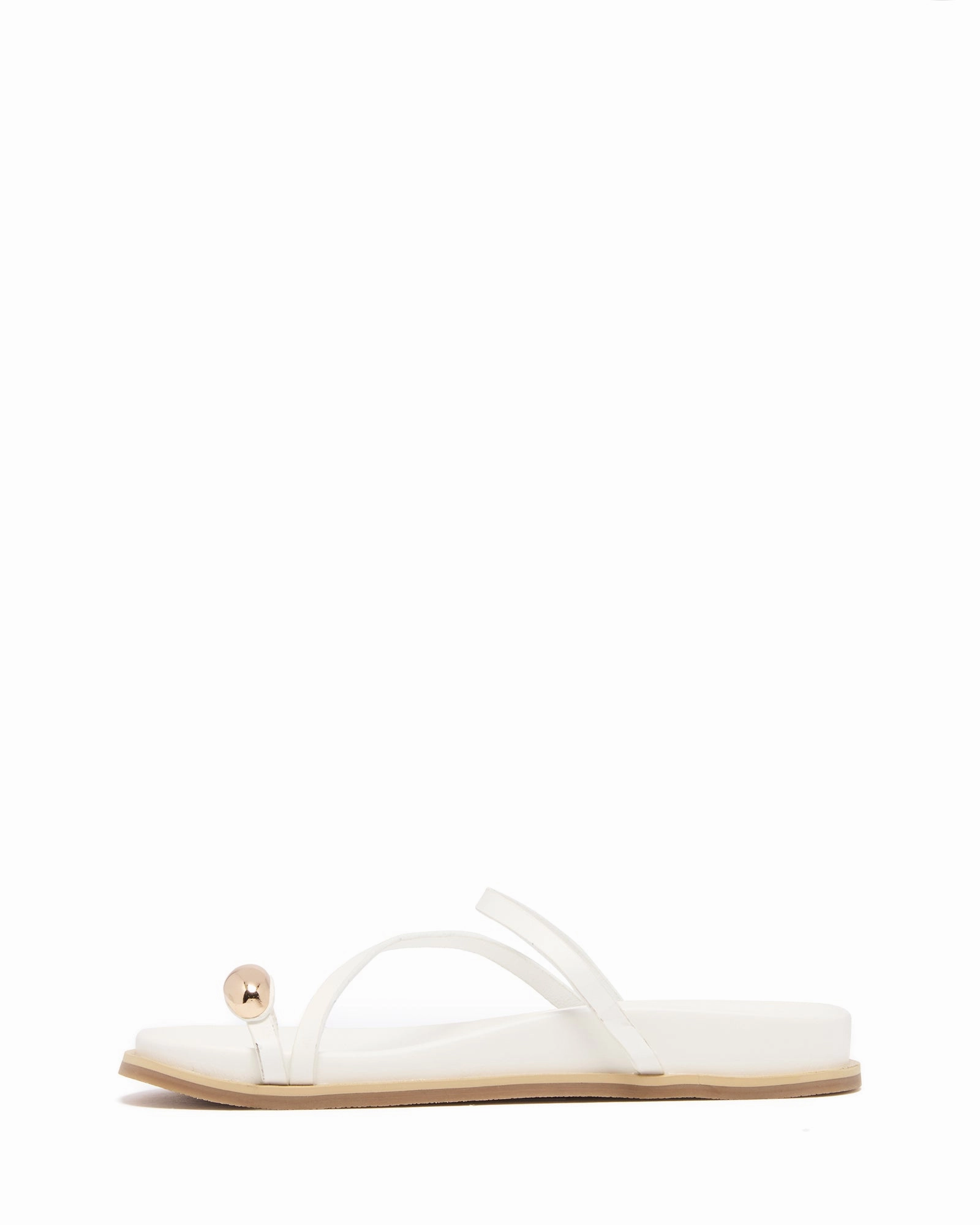 Alba Sandal White Grip Support Bare Motion