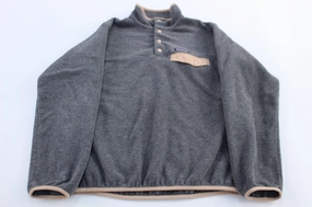 Tech Utility Patagonia Synchilla Grey & Peach Snap-T Fleece Pullover