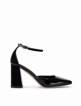 Commute Fit Travis Closed Toe Block Heels - Black Patent Leather