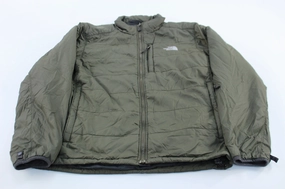 The North Face Embroidered Logo Green Zip Up Jacket Warmth Layer Layer Match