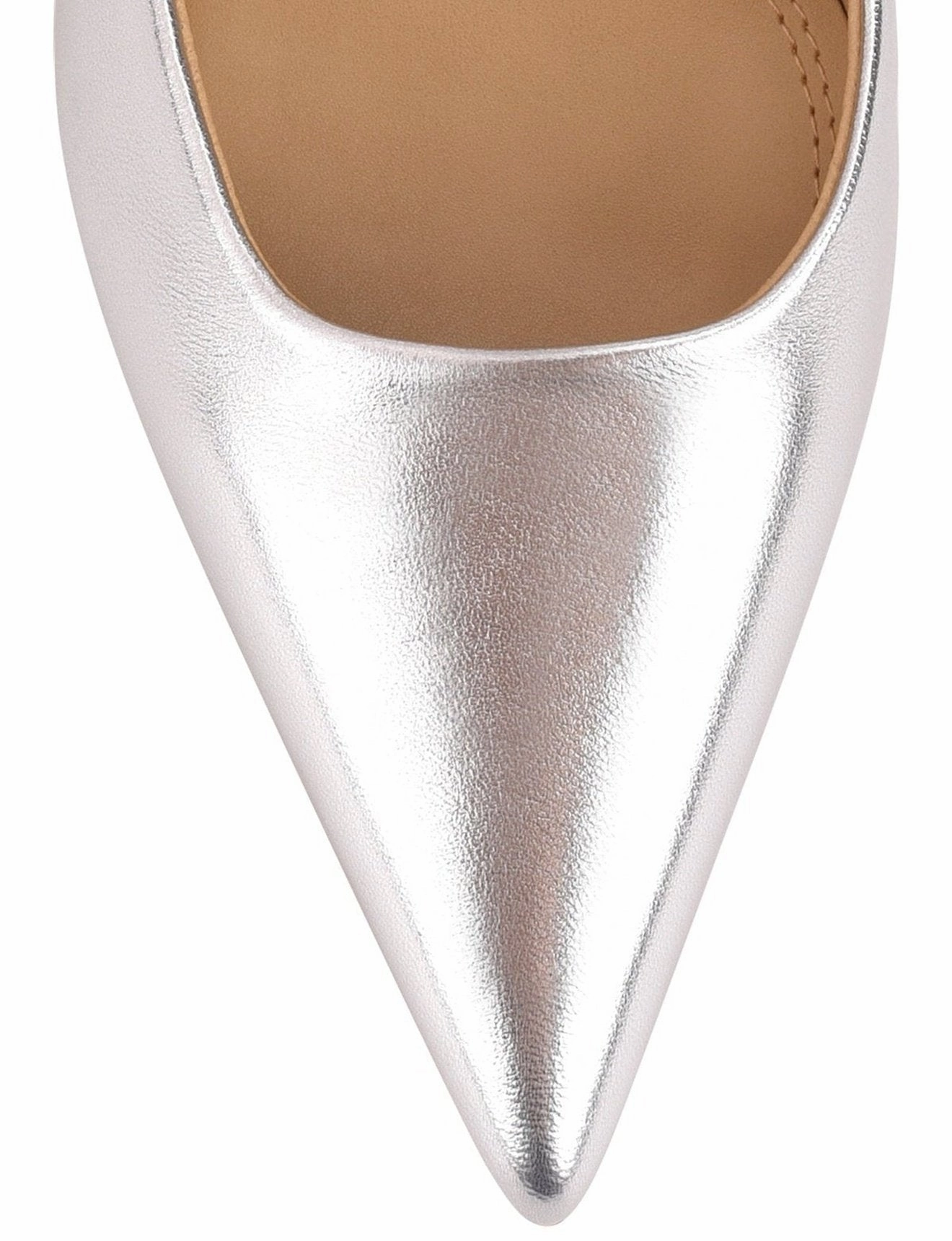 Friend Brunch All Day Yasmine Slingback Heels - Silver Metallic Leather