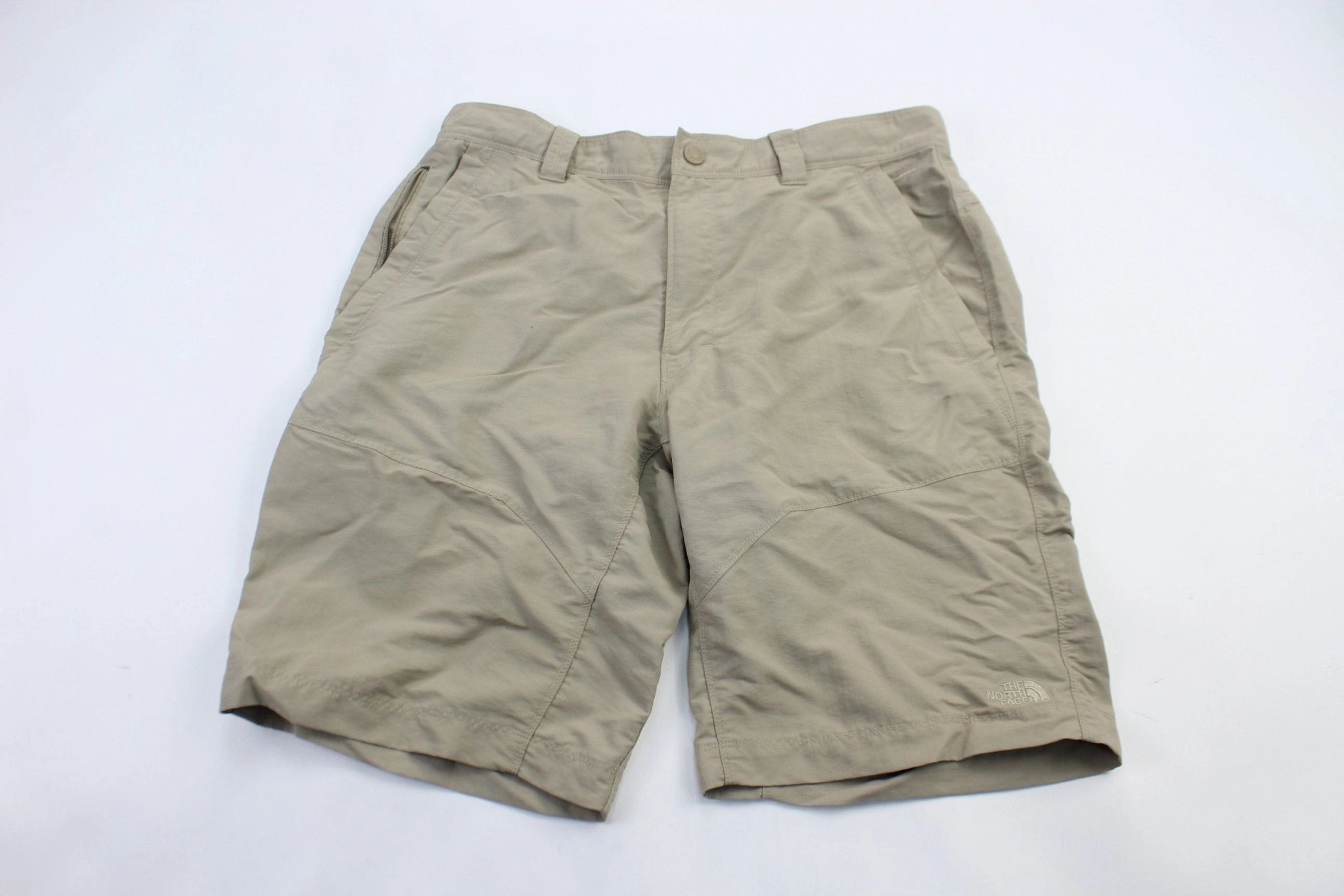 The North Face Embroidered Logo Tan Shorts Trendy Layering