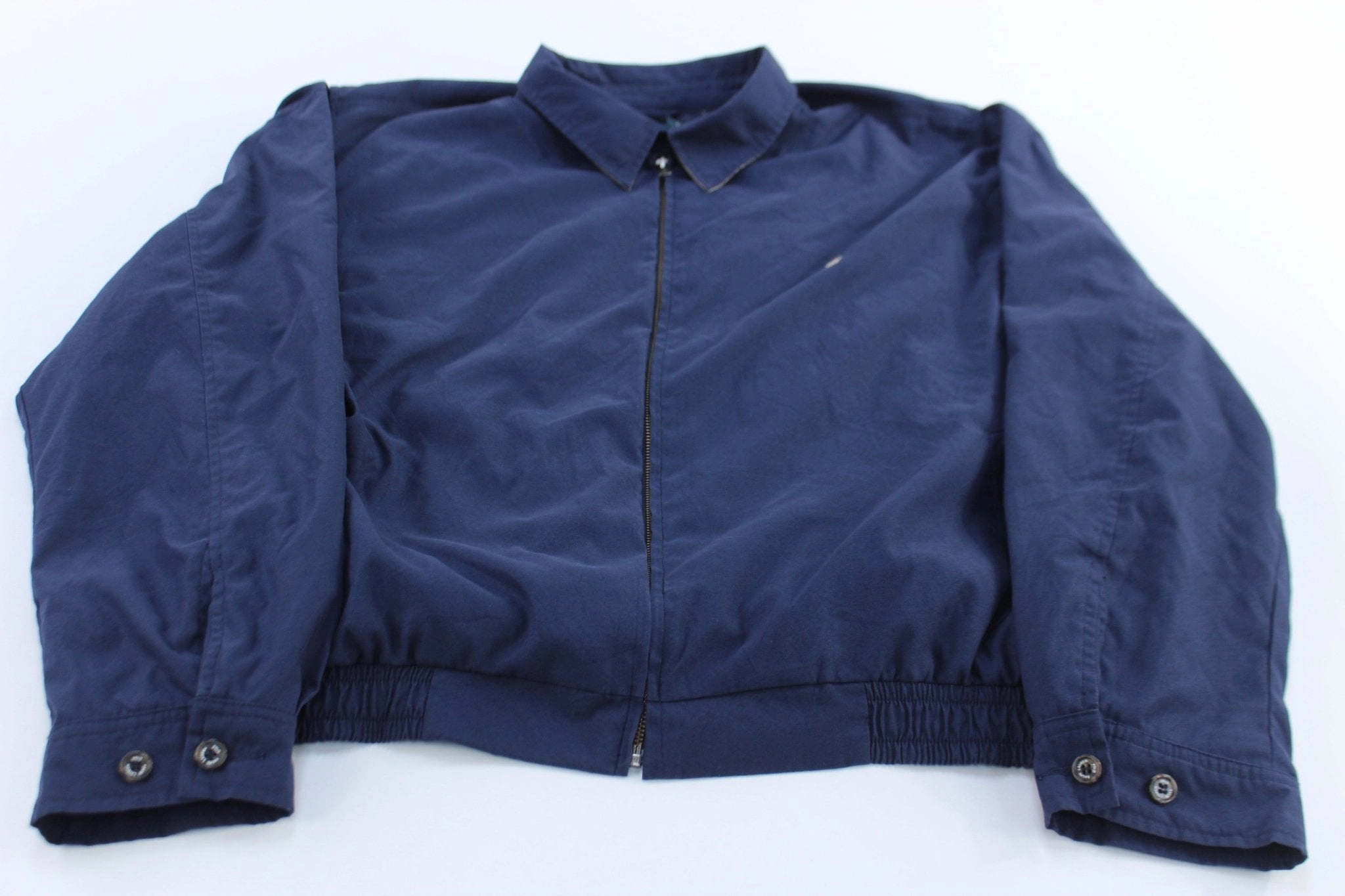 Polo by Ralph Lauren Embroidered Logo Blue Zip Up Jacket Respect