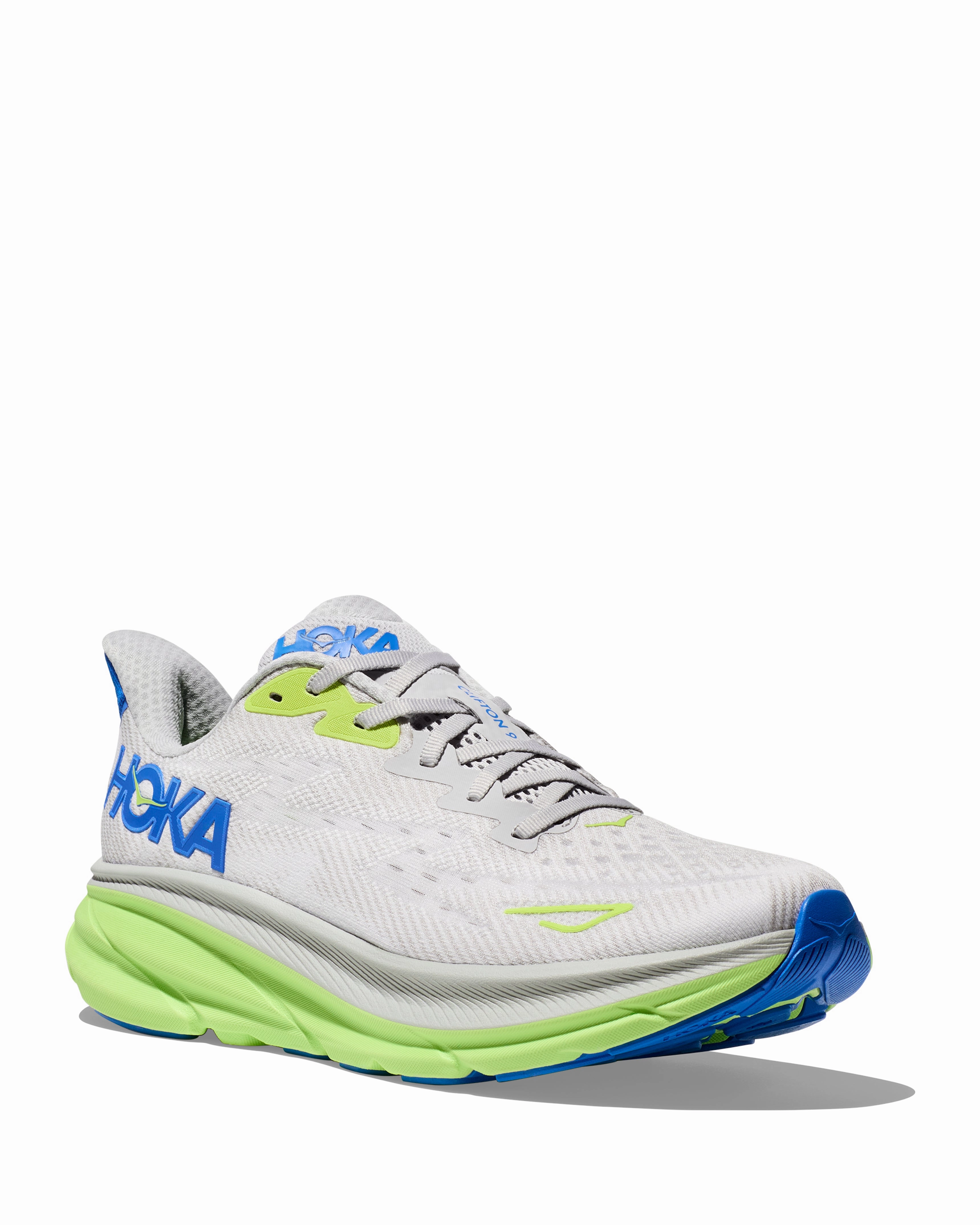 running shoes for competitive female runners neutral - arch shoes M Clifton 9 Stardust/Electric Cobalt 1127895-STLC