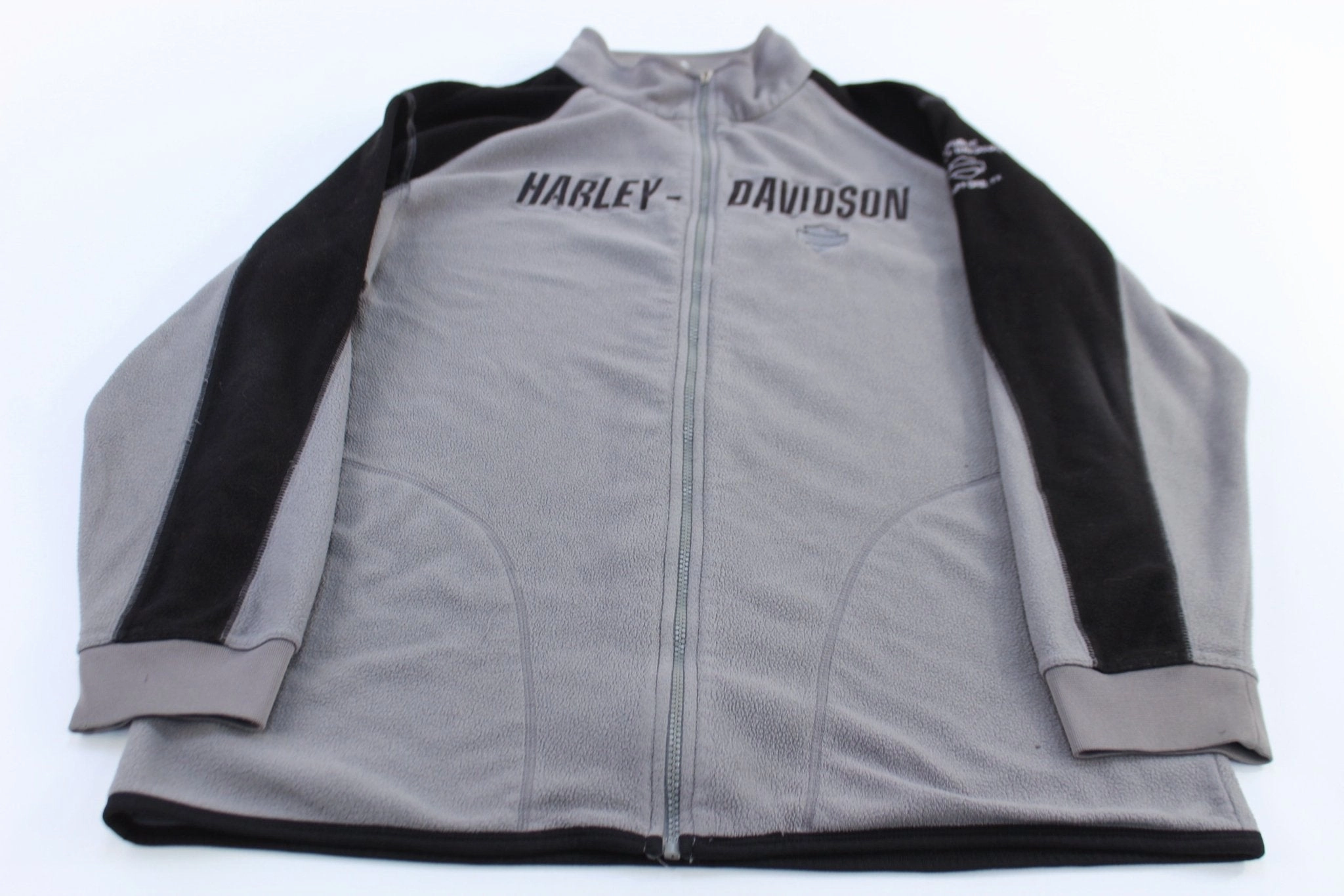 Alpine Conditions Harley Davidson Motorcycles Embroidered Stafford, TX Fleece Zip Up Jacket