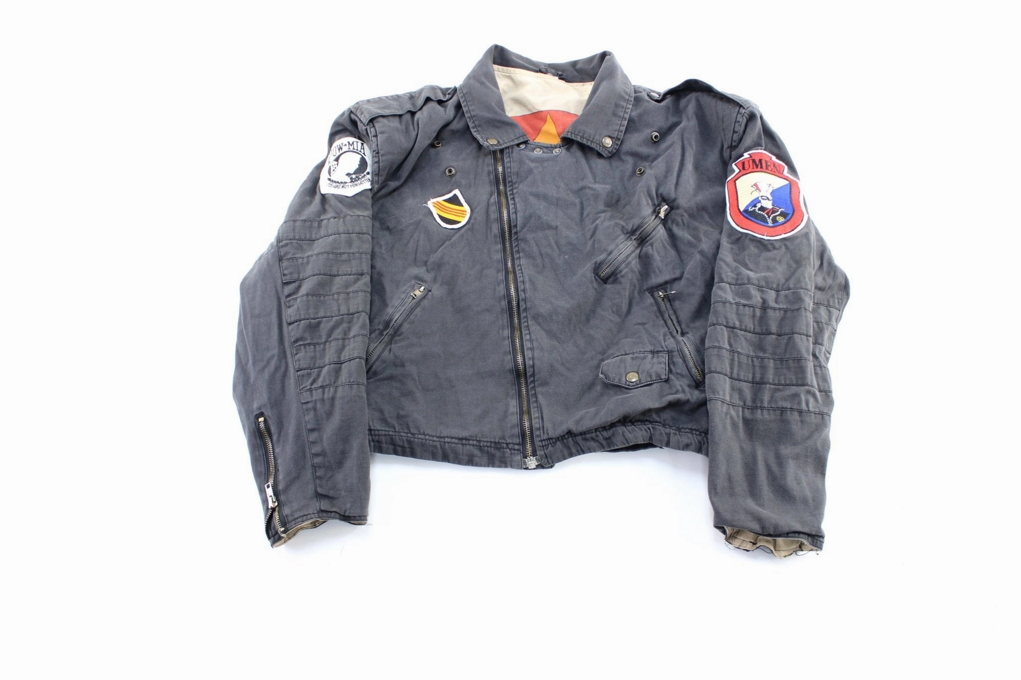 gear up Umen Cycle Gear Black Zip Up Jacket