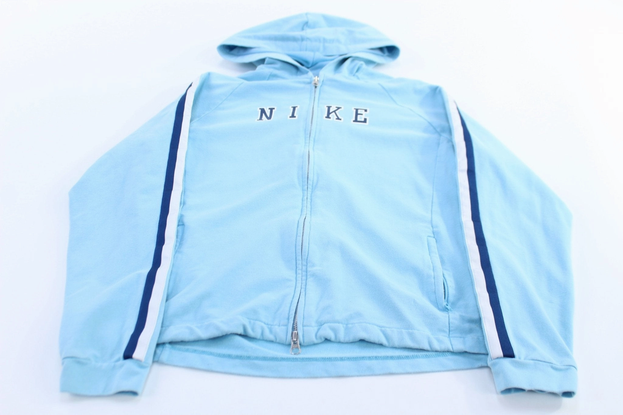 Goods Compact Packable Women's Nike Spellout Logo Blue Full Zip Hoodie