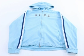 Goods Compact Packable Women's Nike Spellout Logo Blue Full Zip Hoodie