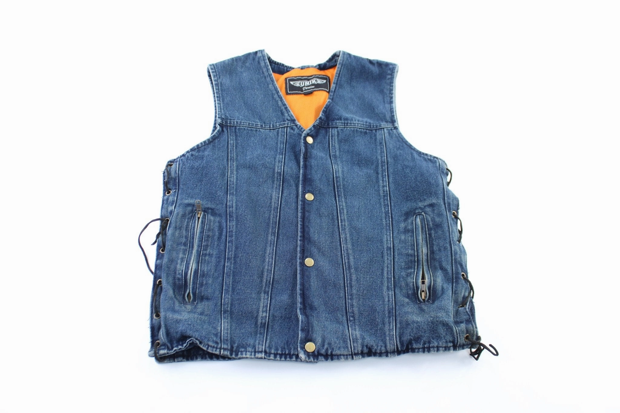 Spark ReversibleStyle Unik Denim Button Snap Vest