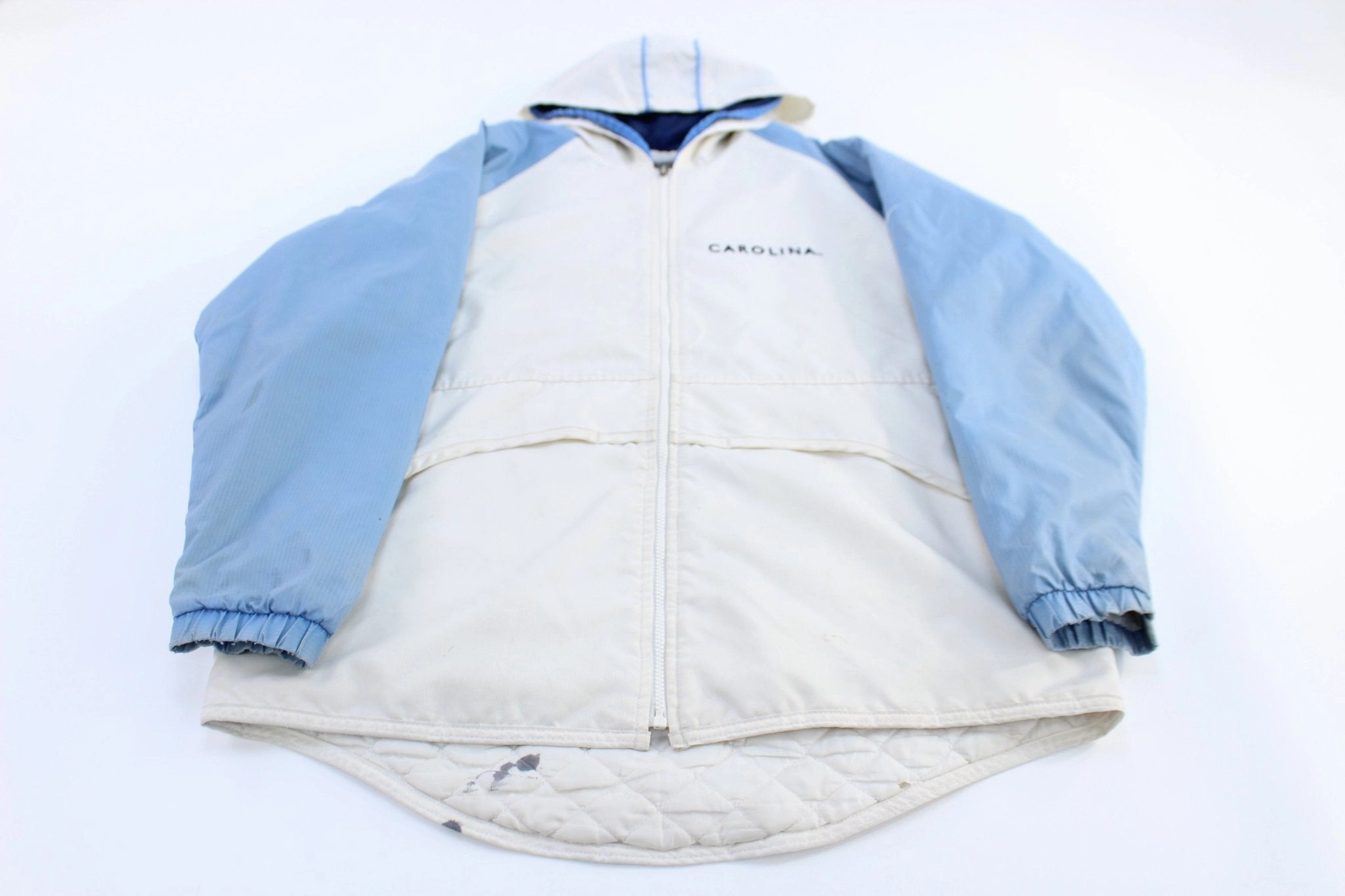 Receipt Four Way Stretch Material Nike University of North Carolina White & Blue Windbreaker Jacket