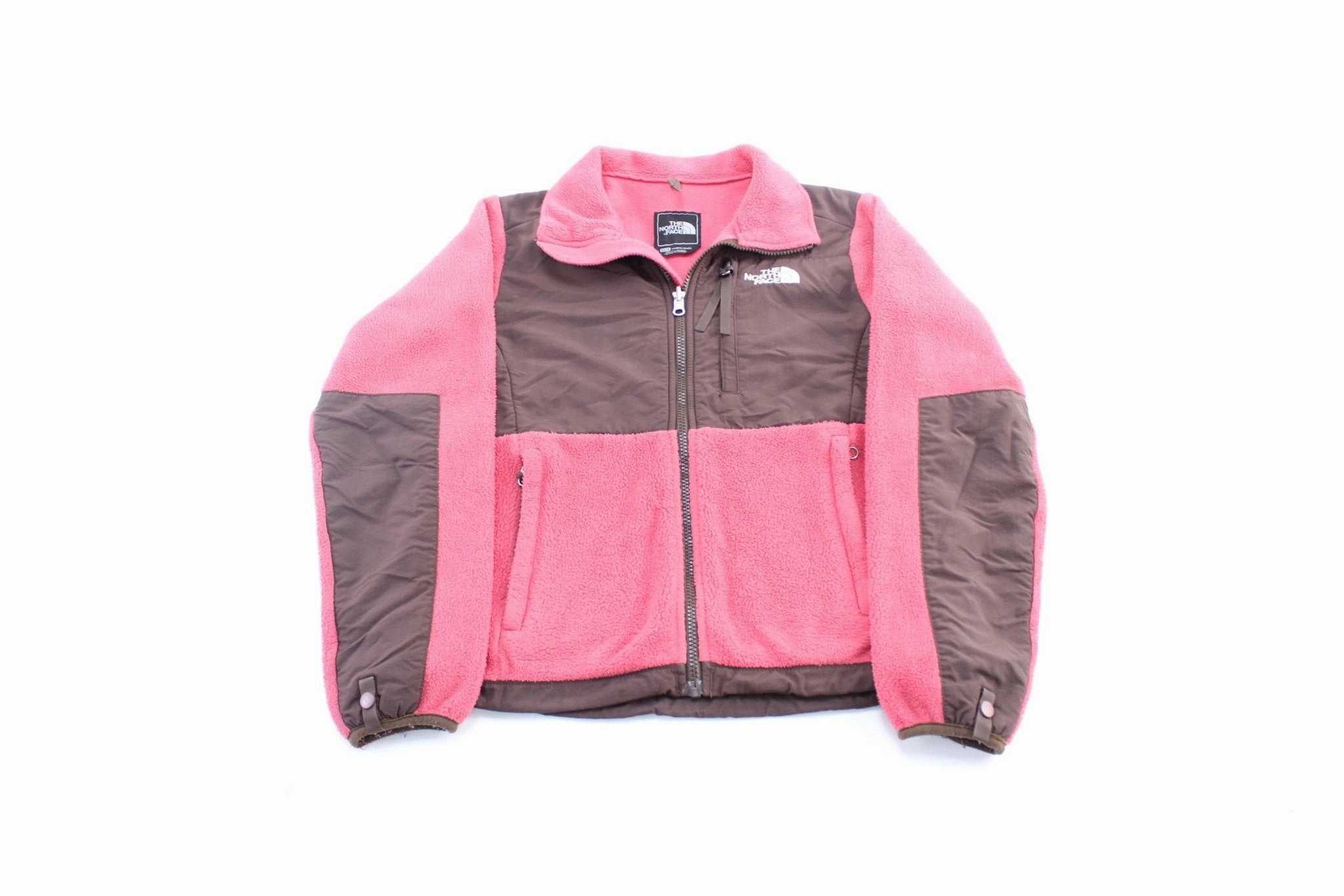 Heat Reflective Tech Sporty Style Women's The North Face Embroidered Logo Pink & Brown Zip Up Jacket
